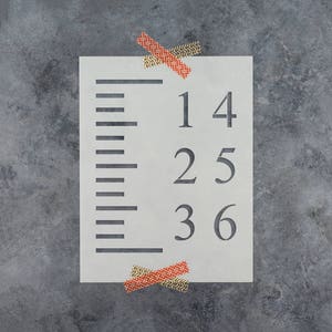 Growth Chart Stencil for Kids Height Measurement, Wooden Ruler Growth Chart, Vinyl Decal Alternative