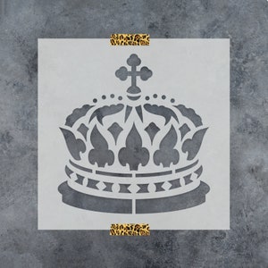 Queen Crown Stencil - Crown Stencil, Queen Stencil, Crown Stencils for Painting, Queen, Royalty Stencil, Stencil Decor, Royal Stencil