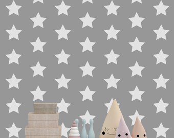 Rounded Star Pattern Stencil for Large Wall and Nursery Mural Crafts, Reusable Stencils 31"x18"