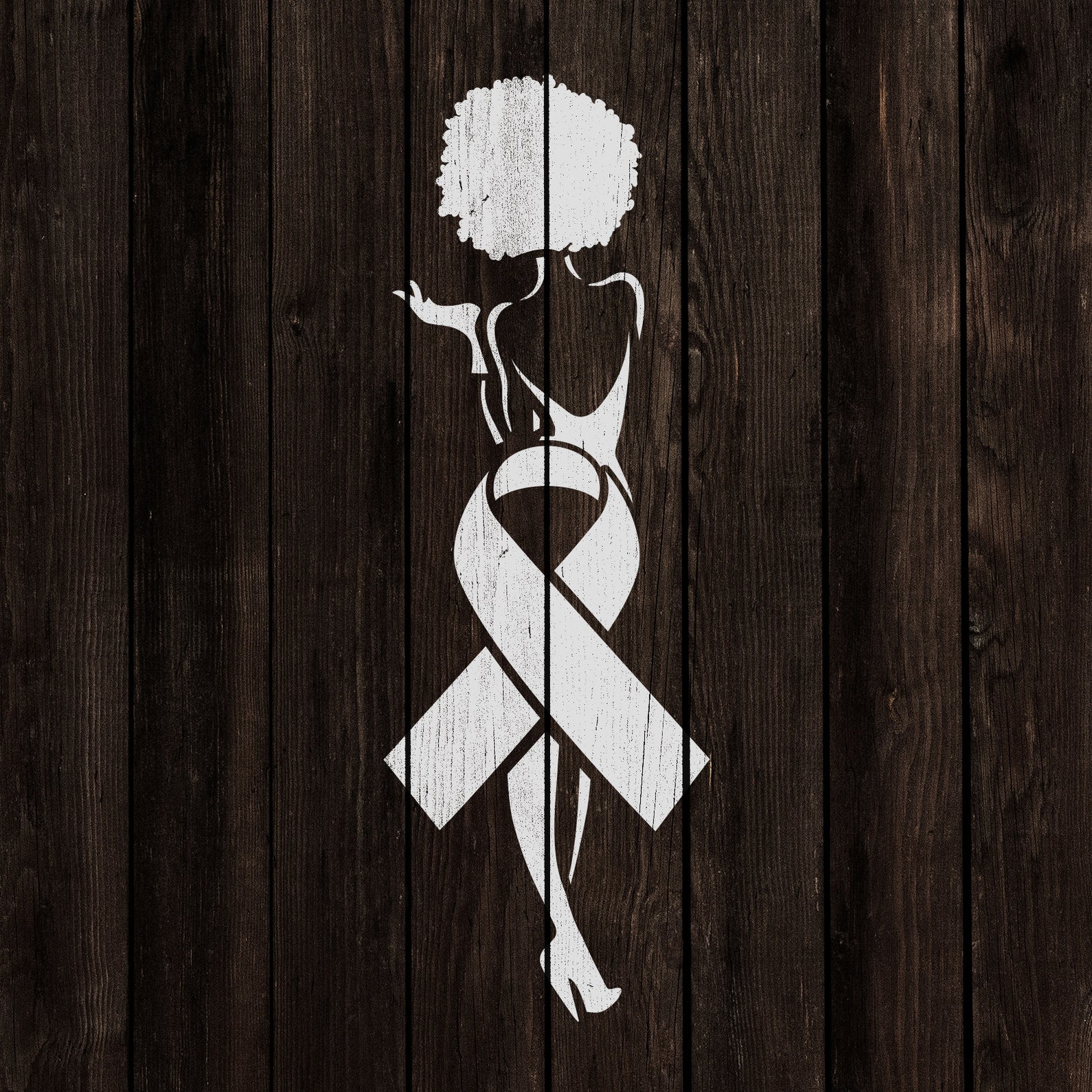 Breast Cancer Ribbon Dress Stencil Reusable Stencils for - Etsy