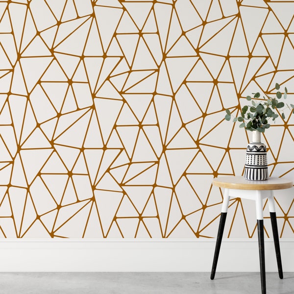 Shattered Geometric Pattern Wall Stencil - Reusable, Durable, Laser Cut in America - This DIY Wall Pattern Looks Beautiful In Any Space!