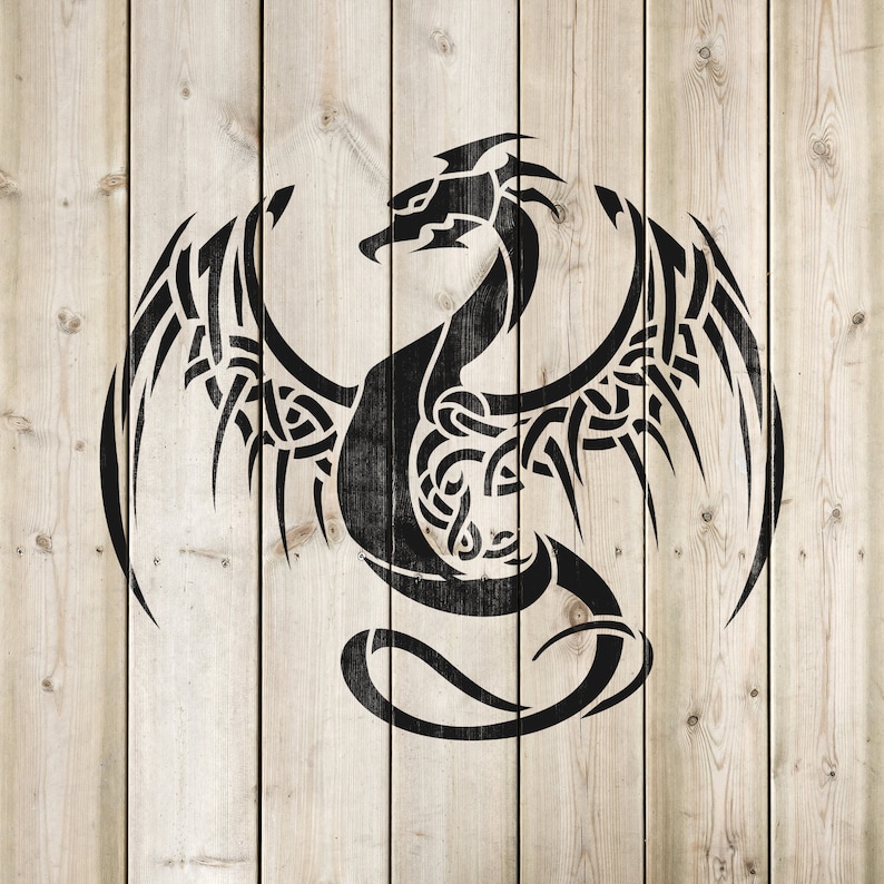 Dragon Stencil Reusable DIY Craft Stencils Of A Dragon Etsy dragon-stencil-reusable-diy-craft-stencils-of-a-dragon-etsy