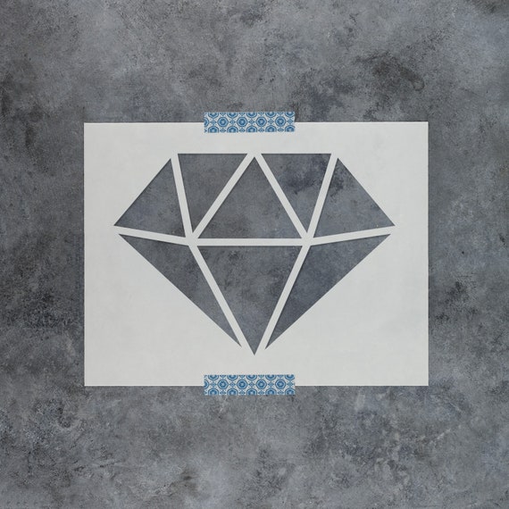 Diamond Stencil Reusable Stencils of a Diamond Gem Stone Etsy