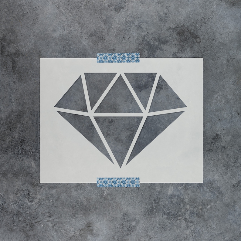 Diamond Stencil Reusable Diamond Stencils, Large Diamond Stencil, Diamond Stencil, Geometric Stencils, Shape Stencils, Rhinestone Stencil image 1