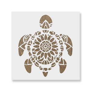 Mandala Turtle Stencil - Turtle Stencils, Large Turtle Stencil, Mandala Stencil, Sea Turtle Stencil, Animal Stencils, Large Stencil