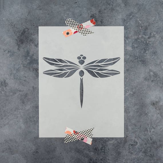 dragonfly stencil reusable diy craft stencils of a dragonfly etsy