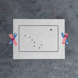 Alaska State Flag Stencil - Alaska Stencil, Flag Stencil, Alaska Stencils, Alaska, Alaska Artwork, Diy Alaska, Alaska Theme State Flag