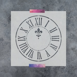 Clock Stencil - Reusable Clock Stencils, Large Clock Stencil, Clock Stencil, Clock Face Stencil