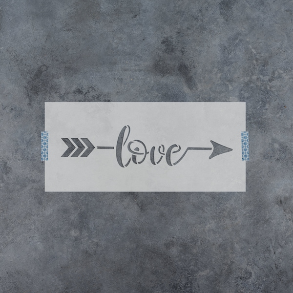 Love Arrow Stencil for Crafts, Cupid, Heart, Bow, Word, and Valentine Art Stencils