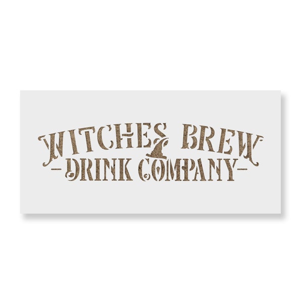 Witches Brew Label Stencil - Reusable Stencils for Painting - Witches Stencil, Brew Stencil, Label Stencil, Halloween Stencil