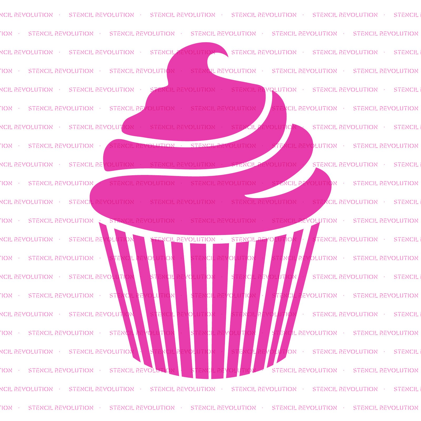 Cupcake Stencil Reusable DIY Craft Stencils of a Cupcake Etsy