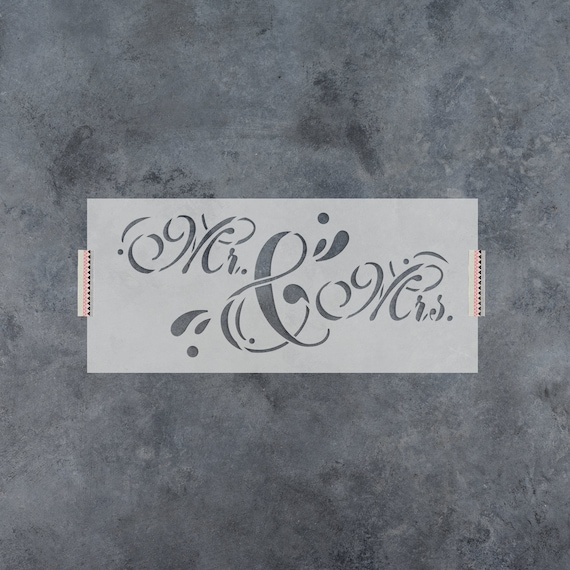 Mr and Mrs Stencil Reusable DIY Craft Wedding Stencils of Mr - Etsy