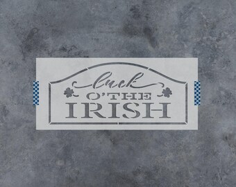Luck O The Irish Sign Stencil for Painting, Shamrock and Leprechaun Stencils, St. Patricks Day Design