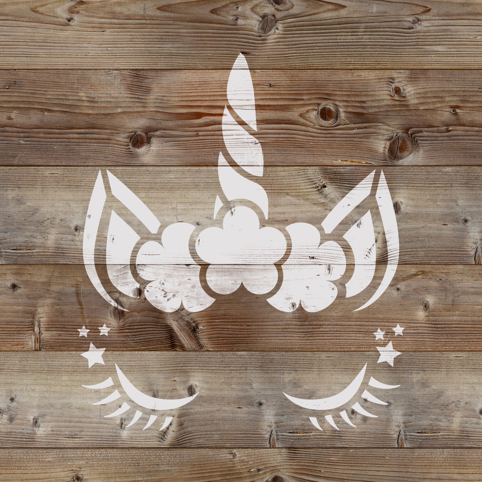 Einhorn Kopf Schablone wiederverwendbare Schablonen DIY | Etsy