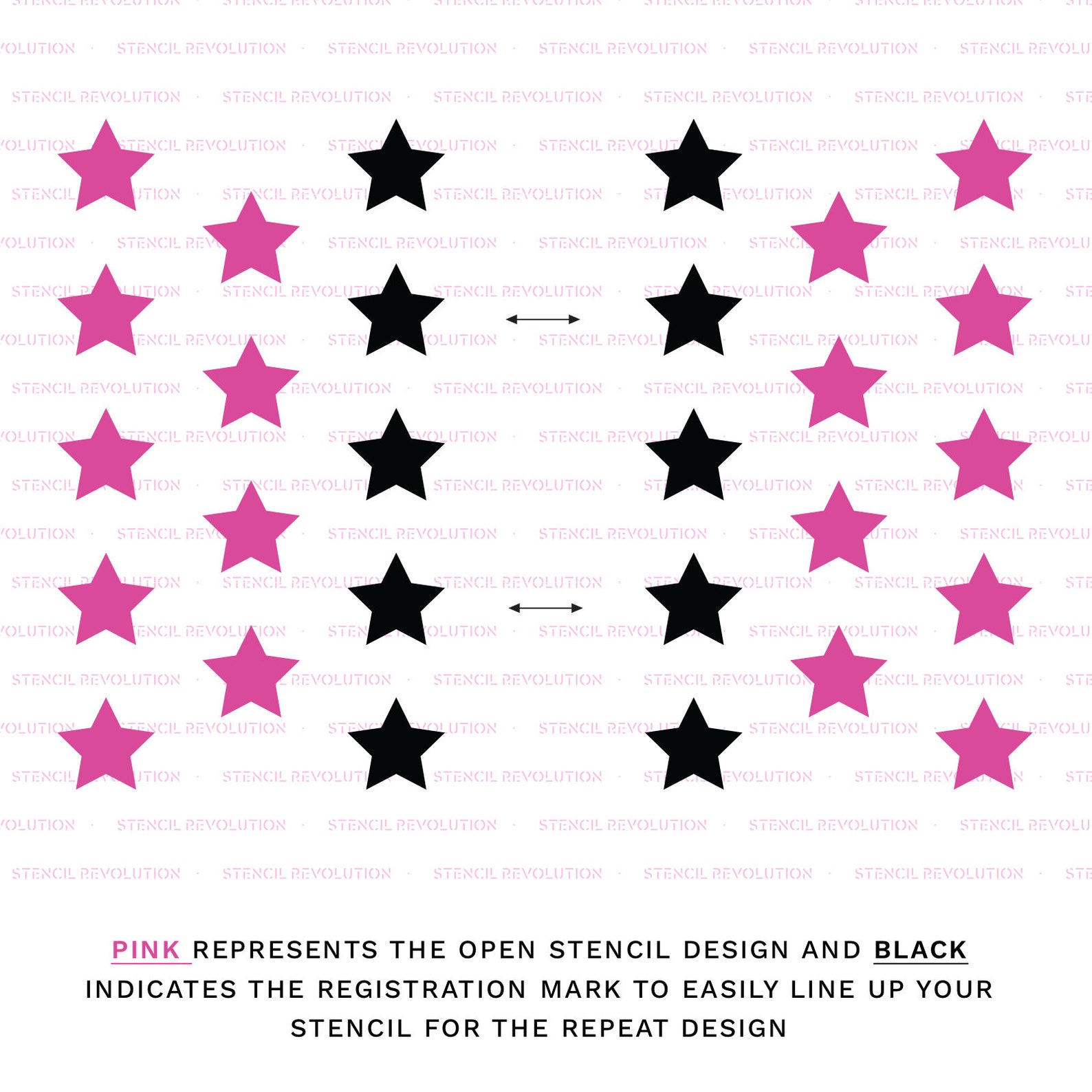 Rounded Star Pattern Stencil Reusable & Durable DIY Craft | Etsy