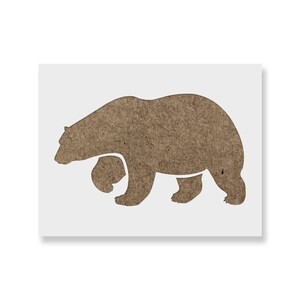 May include: A brown bear silhouette stencil, ideal for crafting and DIY projects.