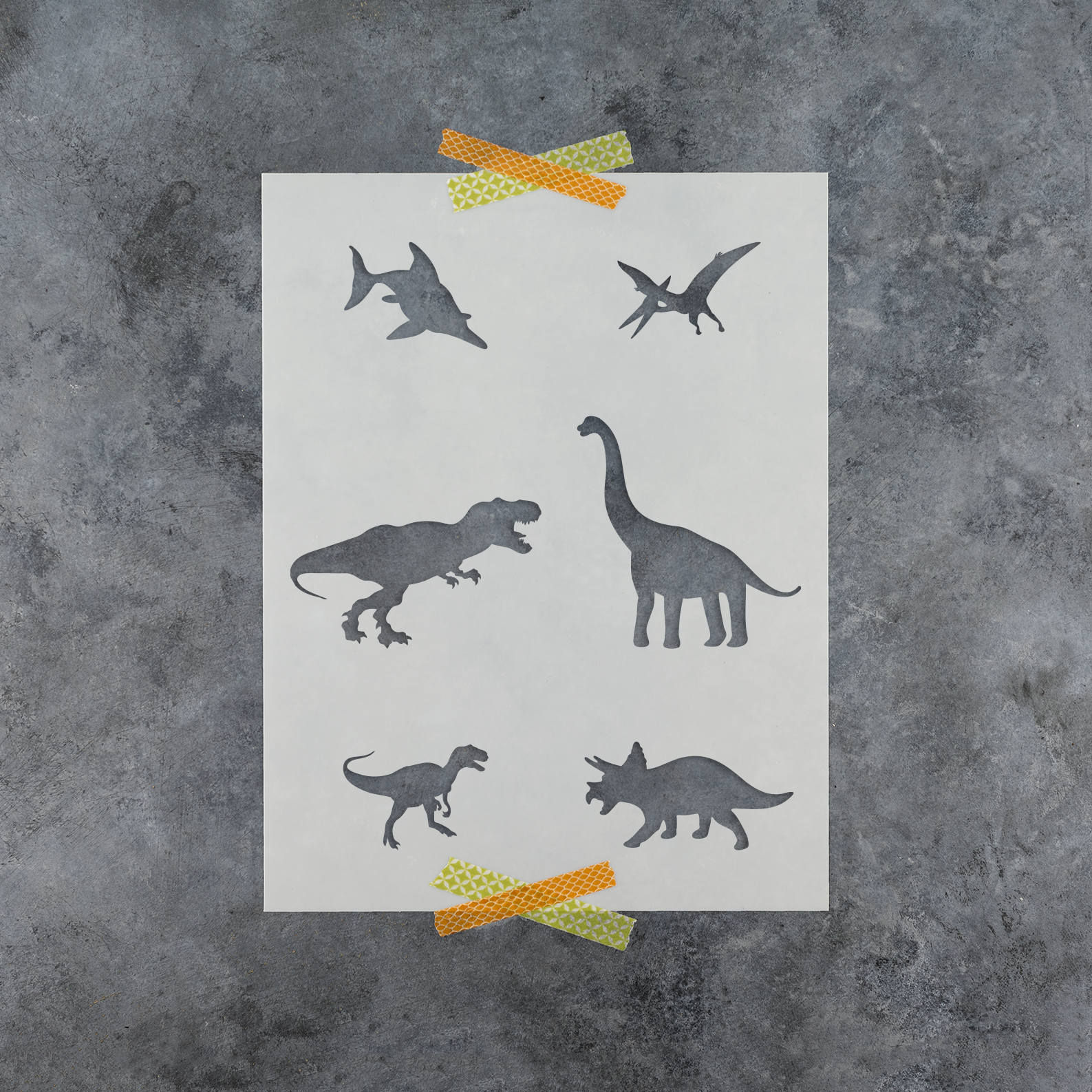 Dinosaurs Stencil Reusable DIY Craft Stencils of a Various Etsy