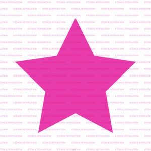 Rounded Star Stencil - Star Stencil, Star Stencils, Star Template ...