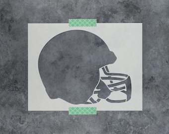 Football Helmet Stencil for Crafts, Reusable Sports Stencils for Football Art and DIY Projects