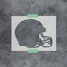 Football Helmet Stencil - Reusable DIY Craft Stencils of a Football Helmet 