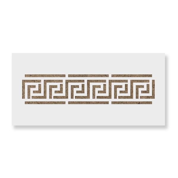 Greek Key Stencil - Reusable DIY Craft Border Stencils of a Greek Key Pattern