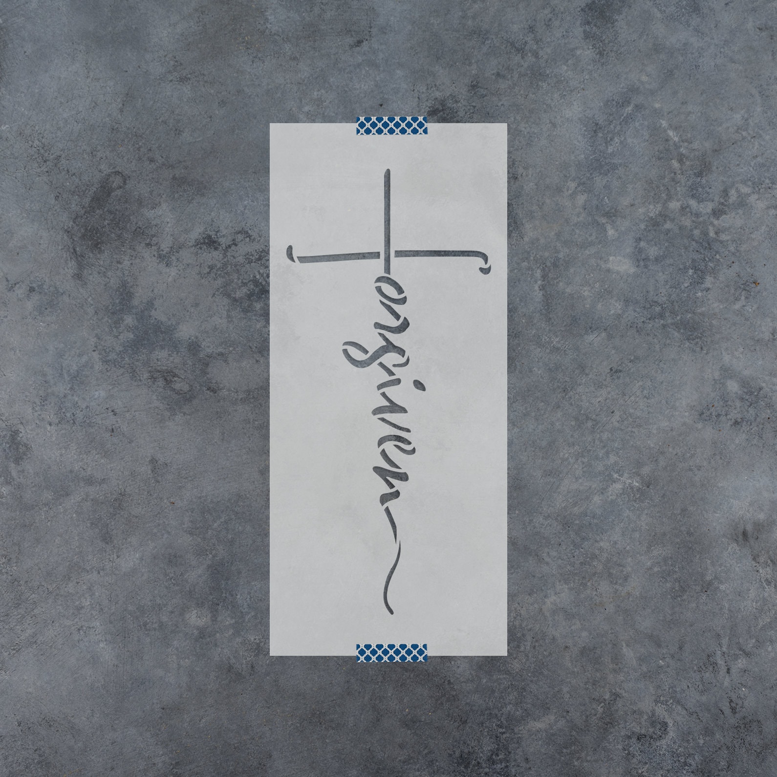 Forgiven Cross Stencil Christian Stencil Religious Stencil - Etsy