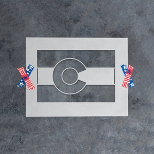 Colorado State Flag Stencil - Colorado Stencil, Colorado Flag, Flag Stencil, Colorado, Stencil Colorado, Flag Stencils, Craft Stencil