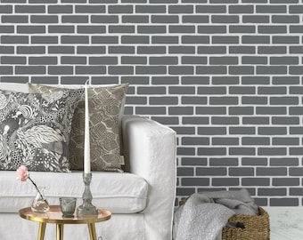 Brick Stencil - Brick Stencils, Wall Stencil, Large Wall Stencil, Brick Design, Decor Stencil, Wall Stencils, Stencil For Painting