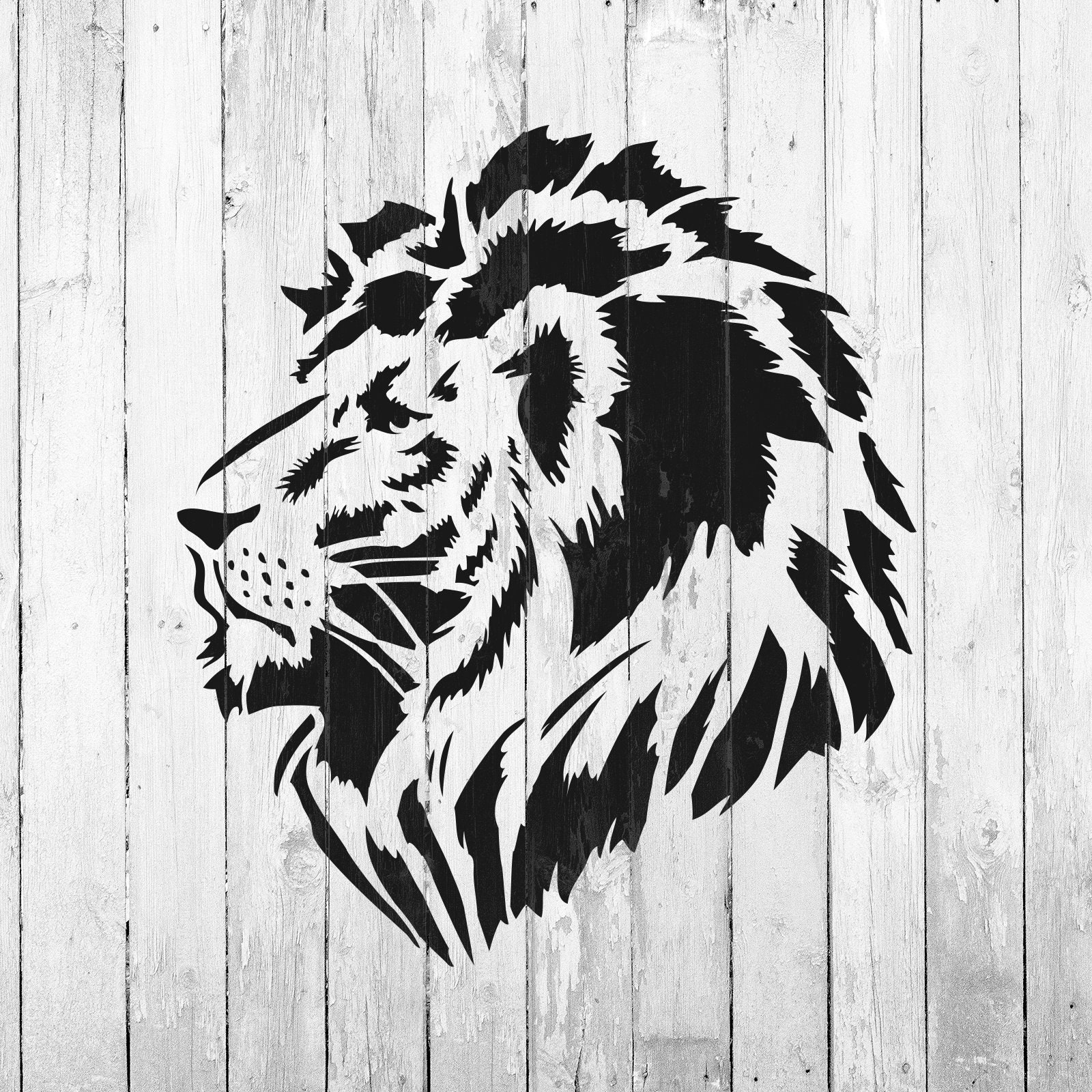 Lion Head Stencil Lion Stencil Art Stencils Lions Head - Etsy