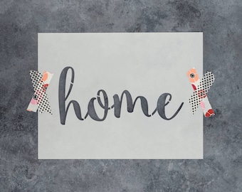 Home Stencil - Reusable DIY Craft Stencils of the word "Home" - Great for Wood Signs and Better than Decals!