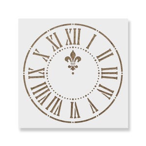Clock Stencil for Wall Art, Reusable Clock Stencils with Roman Numerals for Craft and Decor image 2