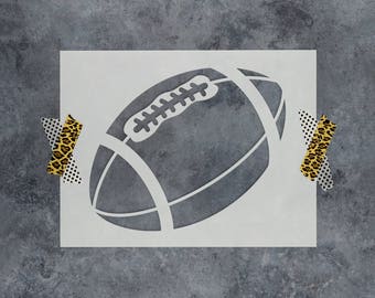 Football Stencil for Painting with Sports, Athlete, Team, and Fans Stencils Design