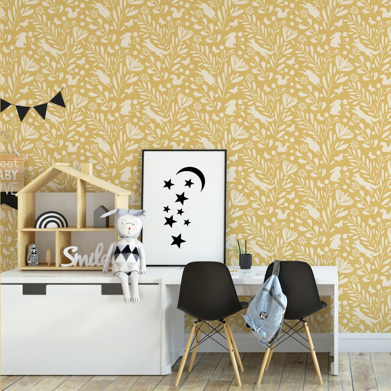 Forest Pattern Wall Stencil Large & Reusable Stencils for Etsy