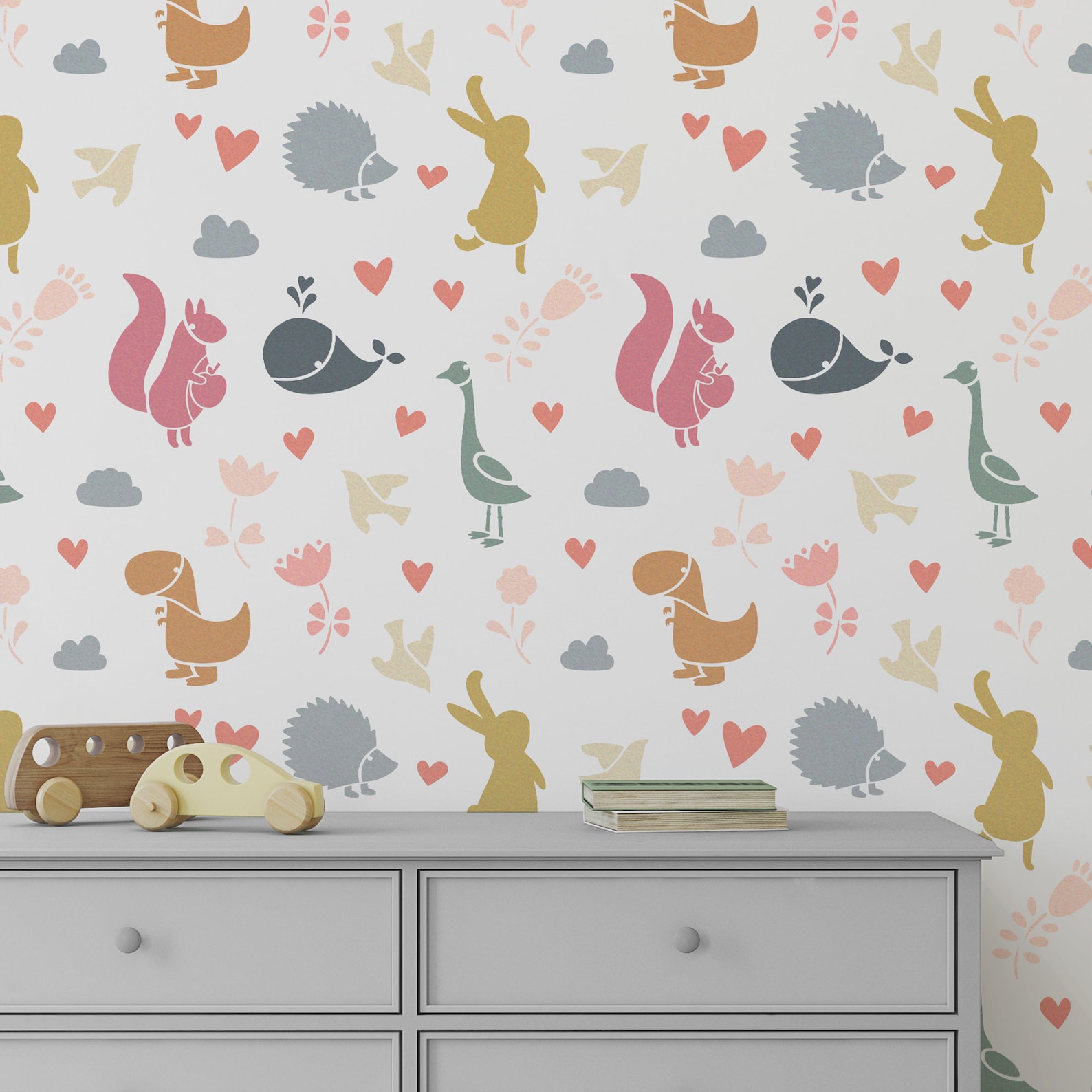 Cute Animals Pattern Wall Stencil Durable &amp; Reusable Mylar | Etsy