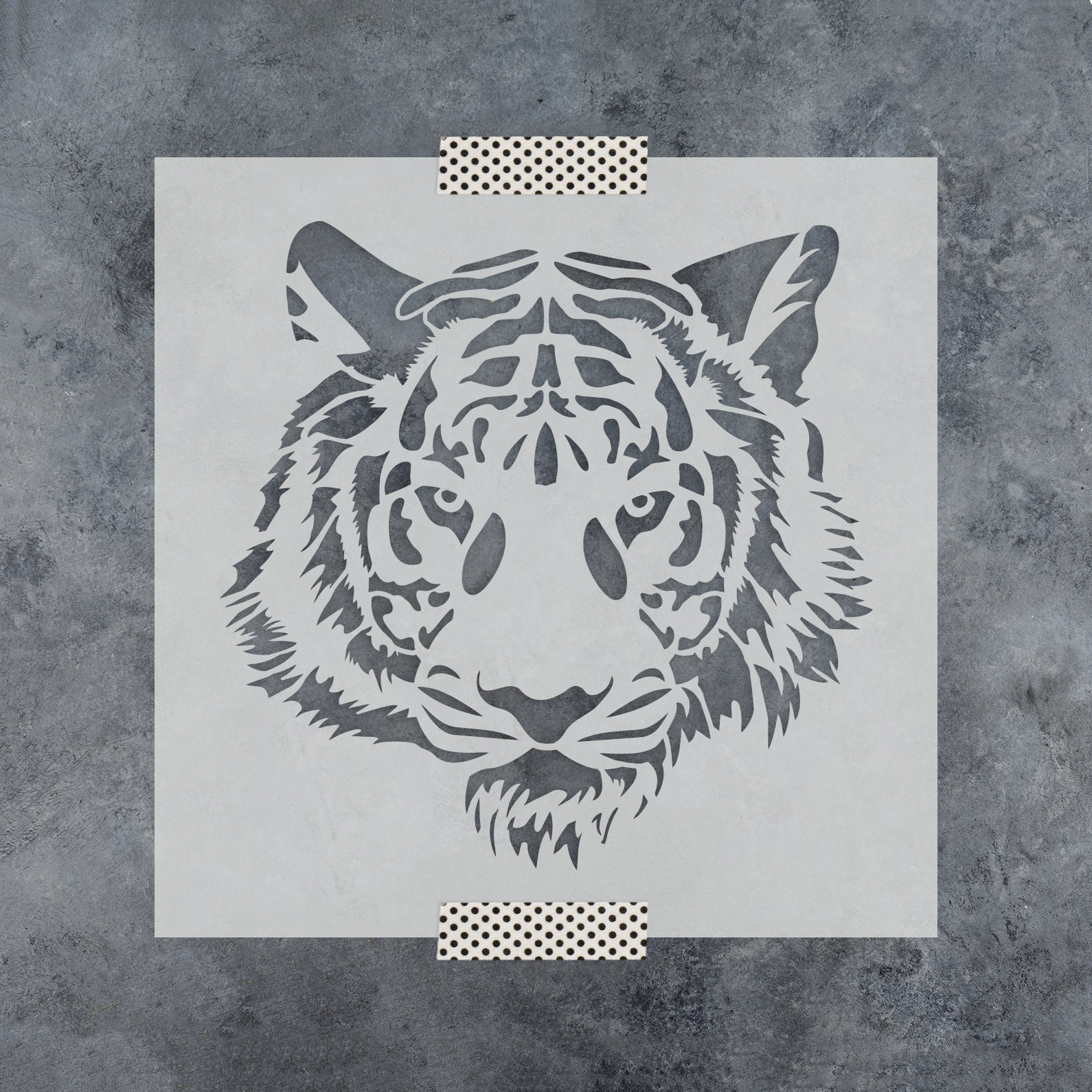 Tiger Head Stencil Tiger Stencil Animal Stencils Tiger - Etsy