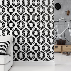 Lemon Twist Pattern Wall Stencil - Wall Paint Stencils, Stencils Patterns For Walls, Wall Stencil For Painting, Stencil Wallpapers, Stencil