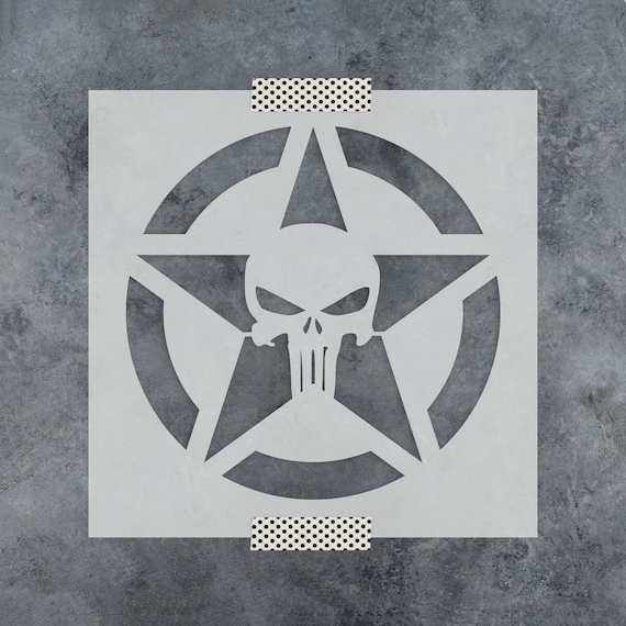 Punisher Skull Pumpkin Stencil