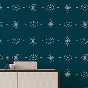 Pochoir mural motif yeux bohèmes pour chambre, cuisine, salon, pochoirs de décoration