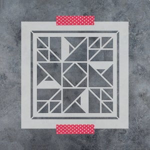 Prairie Star Barn Quilt Stencil for Farmhouse Crafts and Quilt Design Stencils