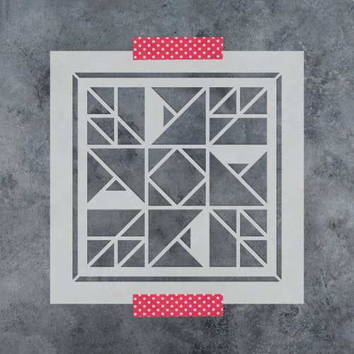 Kaleidoscope Quilt Block Stencil Reusable DIY Craft Stencils Etsy