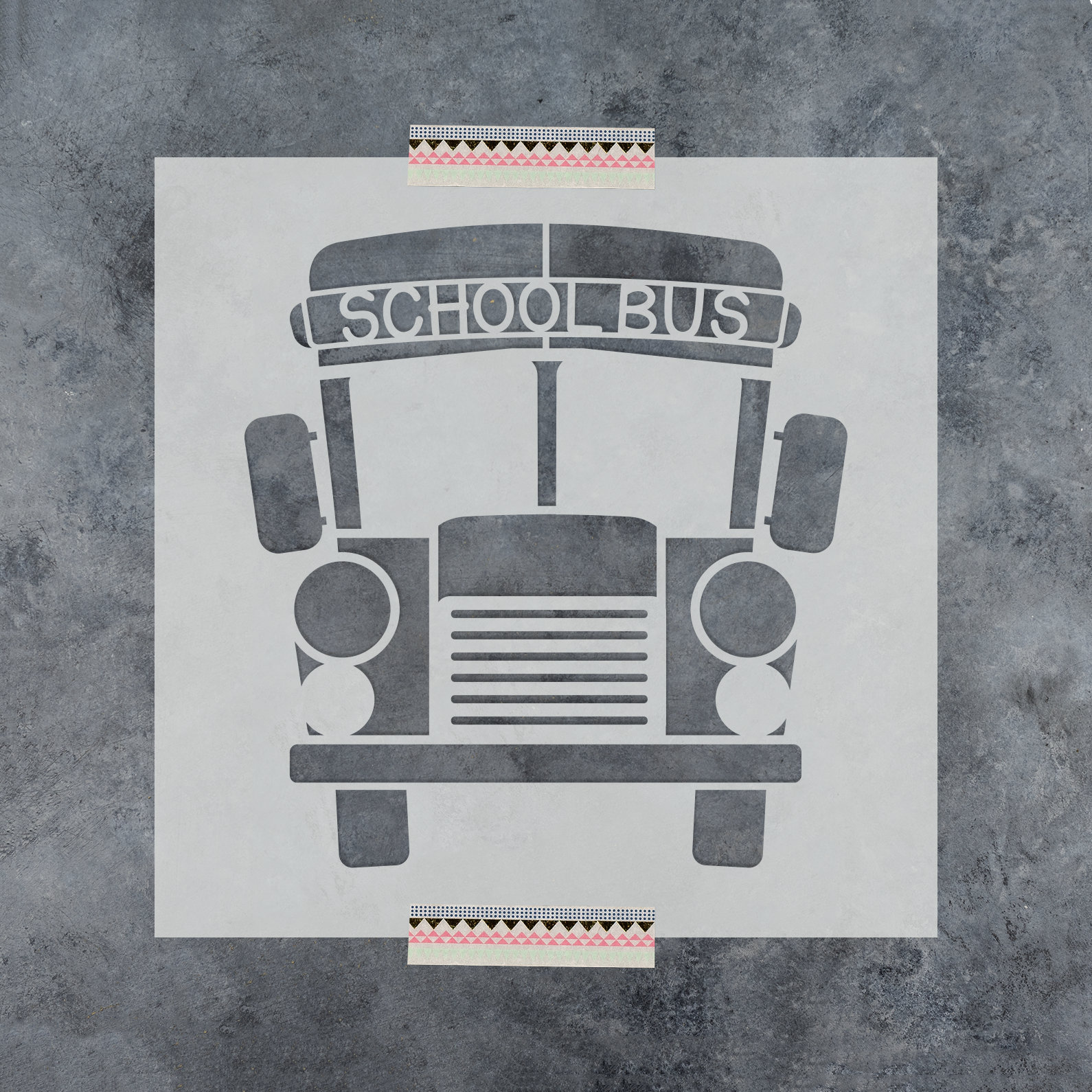 School Bus Stencil Durable &amp; Reusable Mylar Stencils - Etsy