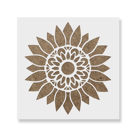 Sunflower Stencil - Reusable Color, Draw, Paint Custom Stencil Art