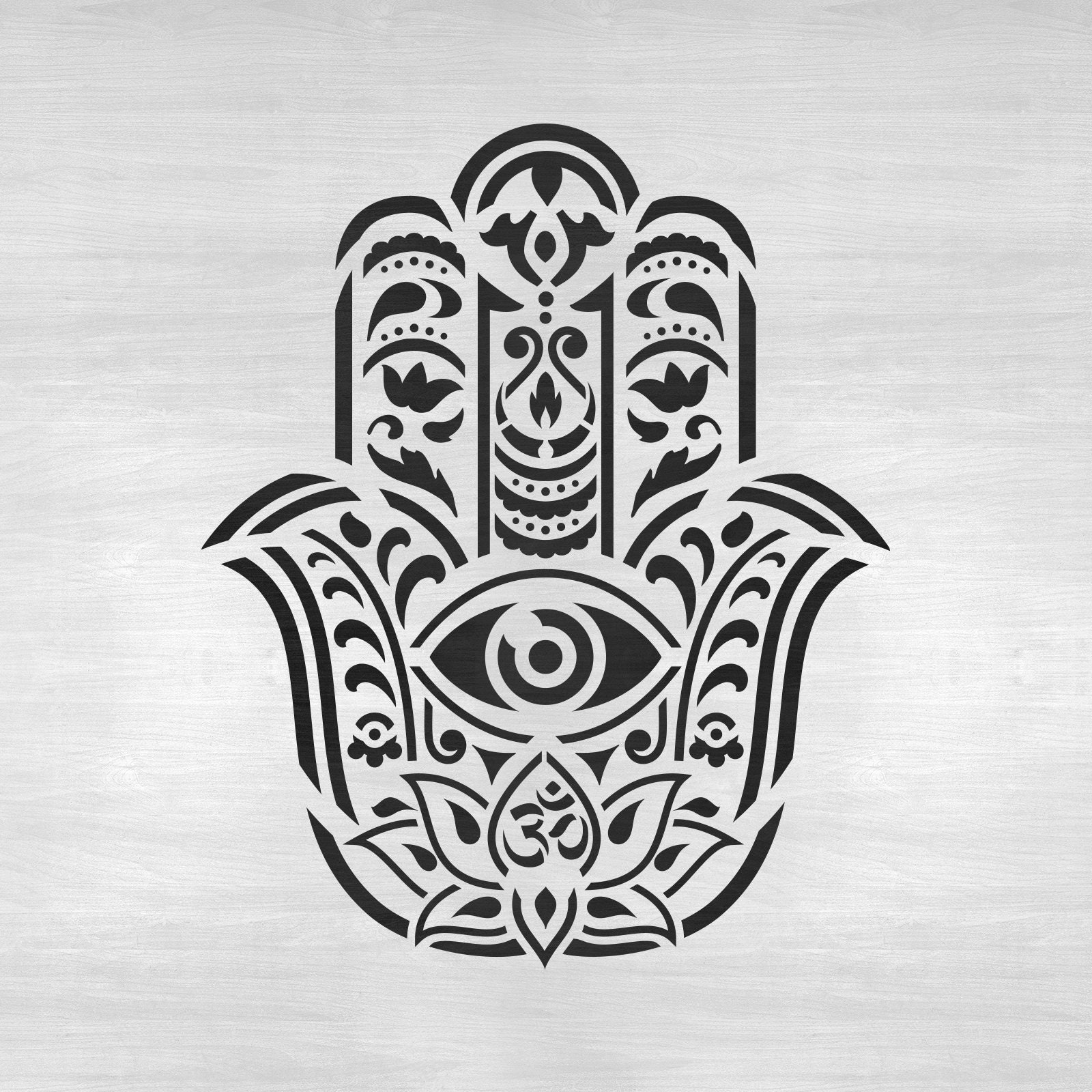 Hamsa Palm Mandala Stencil Reusable Design Stencils of a - Etsy