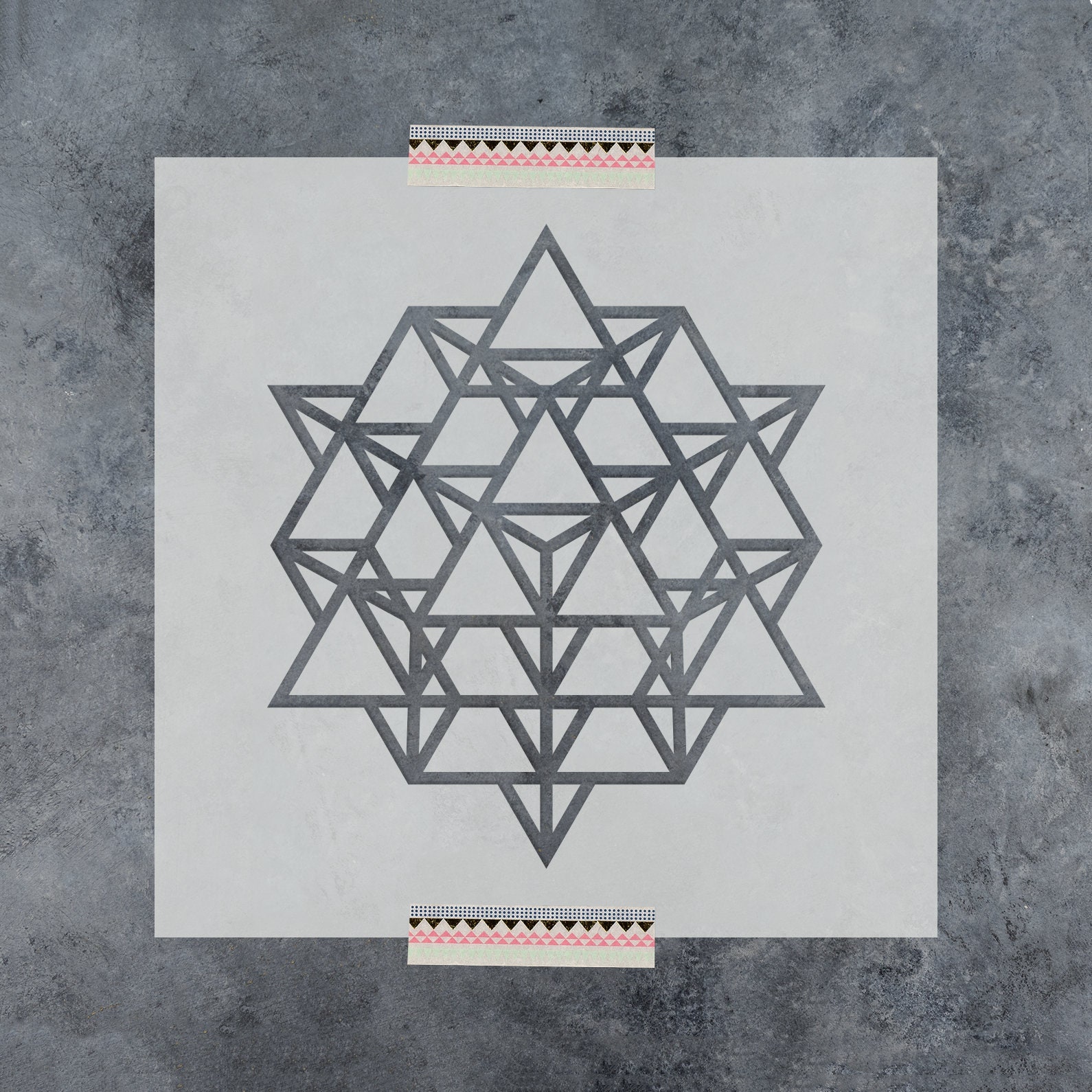 sacred geometry merkaba stencil durable reusable mylar