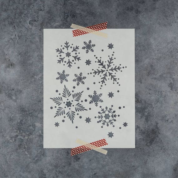 Branched Snowflake Craft Stencil