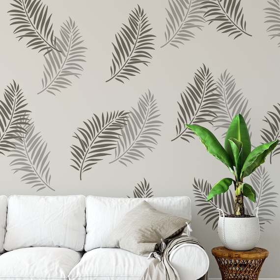 Extra Large Floral Wall Stencil- Leafs Pattern Wall Stencils- Spring