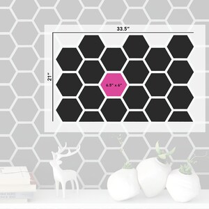 Honeycomb Stencil Highly Durable Large Reusable Wall Stencil for Painting Home Decor Great Honeycomb Wall Decal Alternative 33.5 x 21 image 2