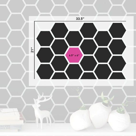 33.5 x 21 Honeycomb Stencil Reusable Wall Stencil Pattern for Home Decor Design Size