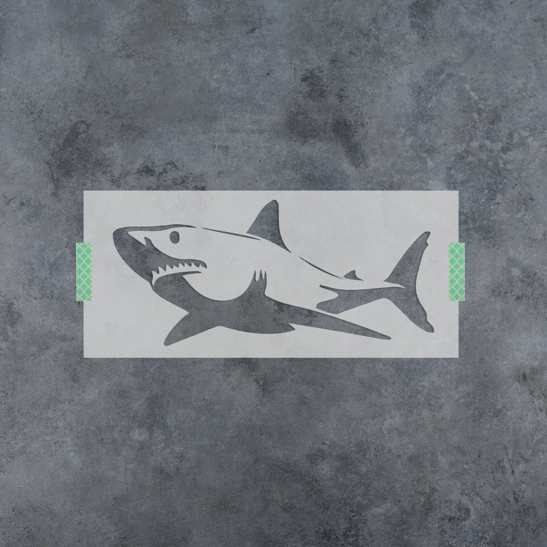 Shark Stencil Reusable Shark Stencils Shark Great White Craft Shark shark-stencil-reusable-shark-stencils-shark-great-white-craft-shark