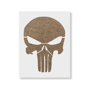 Punisher Skull Stencil Reusable Skull Stencils, Skull Punisher Stencil, Punisher Skull, Skull Face Stencil, Simple Skull Stencil image 3